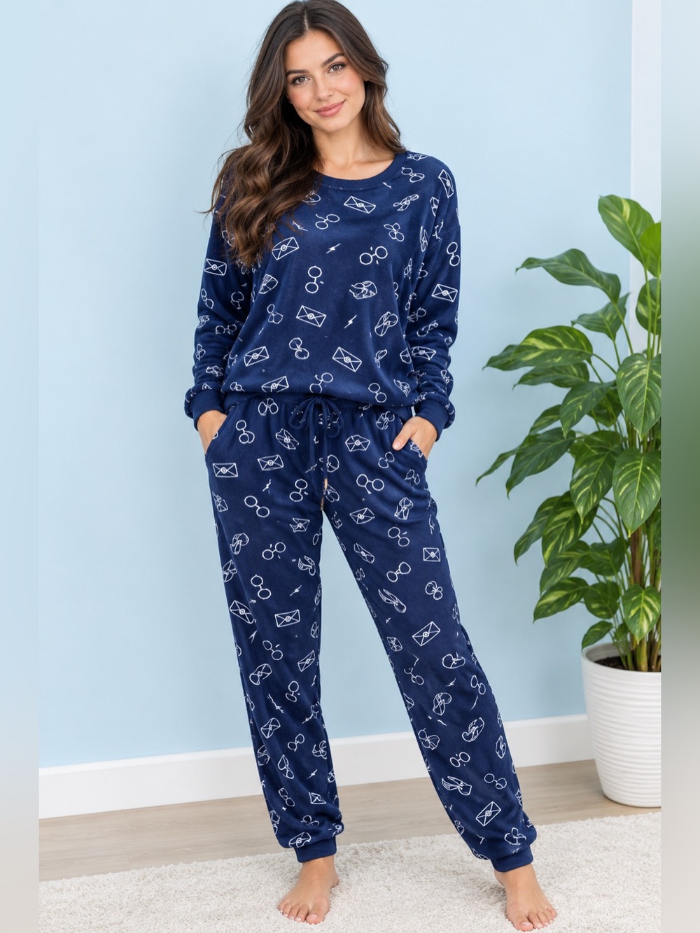 Warner Bros. Harry Potter Navy Blue Pajama Set